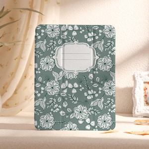 Floral Print Notebook iPad Case, iPad Pro 11&quot; 13&quot;Case 2024, iPad Air 11&quot; 13&quot;, Air 5, 4, 3, 2, 1, iPad 2022/2021, iPad mini 6,5,4 iPad Cover