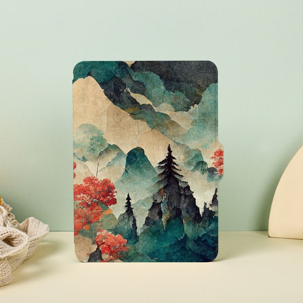Maple Forest Print Trendy Kindle Case, All New Kindle Case Kindle Cover, Kindle Paperwhite Case 11th Gen, Personalized Case Book Lover Gift