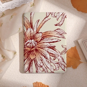 Custodia per Kindle con stampa floreale retrò, custodia per Kindle completamente nuova 2022, custodia Paperwhite 6.8, custodia per Kindle Paperwhite 2021, Kindle 10a e 11a generazione