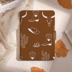 Custodia per Kindle Retro Cowgirl Elements, custodia per Kindle completamente nuova 2022, custodia Paperwhite 6.8, custodia per Kindle Paperwhite 2021, Kindle 10a e 11a generazione