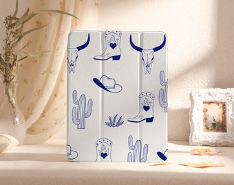 Western Cowgirl Print iPad Case, iPad Pro 11" 13"Case 2024, iPad Air 11" 13", Air 5, 4, 3, 2, 1, iPad 2022/2021, iPad mini 6,5,4 iPad Cover