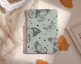 Butterfly Sketch Art Kindle Case, All New Kindle Case 2022, Paperwhite 6.8 Cover, Kindle Paperwhite 2021 Case, Kindle 10th 11th Gen