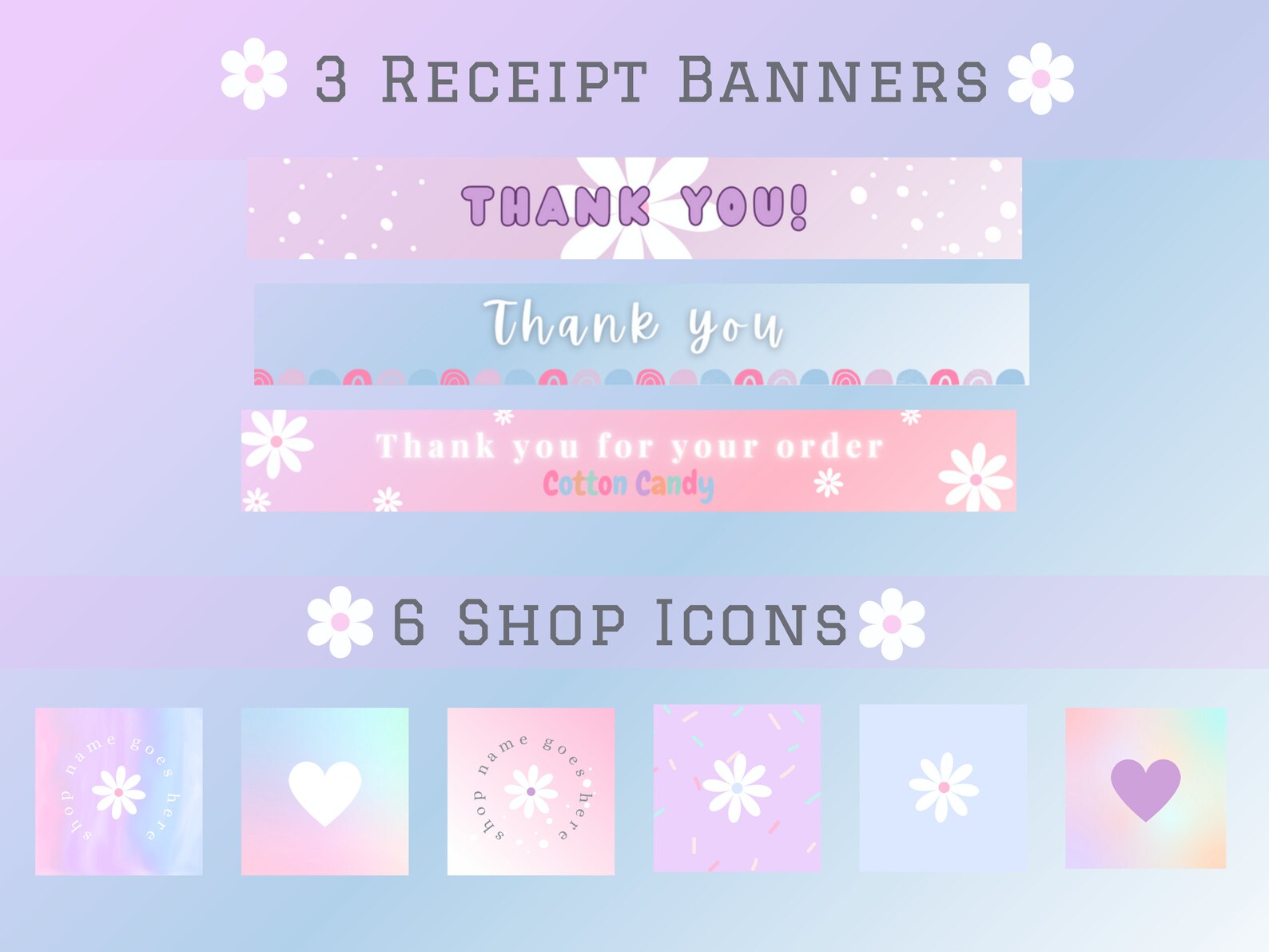 Cotton Candy - Etsy Shop Starter - Etsy Shop - Etsy Banner - Etsy ...