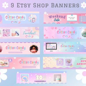 Cotton Candy - Etsy Shop Starter - Etsy Shop - Etsy Banner - Etsy ...