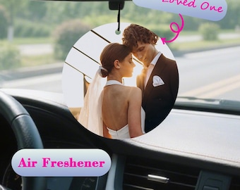 Personalized Photo Car Ornament,Car Air Freshener,Car Scent,Mom Picture Air Freshener,Custom Car Freshie,New Driver Gift,Gift For Boyfriend