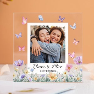 Personalized Friends Photo Acrylic Block,Best Friend Photo Plaque,Custom Birthday Gift,Bestie Gifts,Graduation Gift For Her,Friendship Gifts