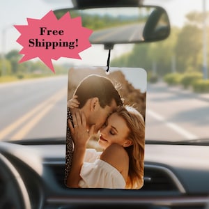 Deodoranti per auto personalizzati con foto, regalo per auto nuova, deodorante per auto profumato, profumo per auto, accessori per auto, regalo di coppia, regalo per neopatentati, regalo di Natale