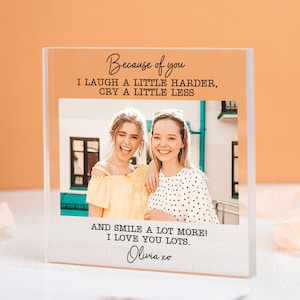 Personalized Friend Photo Acrylic Block,Best Friend Photo Plaque,Birthday Gift,Bestie Gifts,Graduation Gift,Friendship Gifts,Soul Sisters