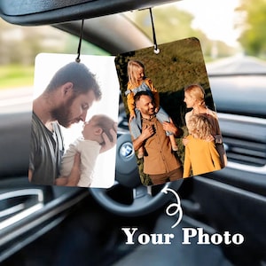 Deodorante per auto con foto, deodorante per auto con foto personalizzata, profumo per auto, regalo commemorativo con foto di animali domestici, accessorio per auto personalizzato, deodorante con foto di coppia