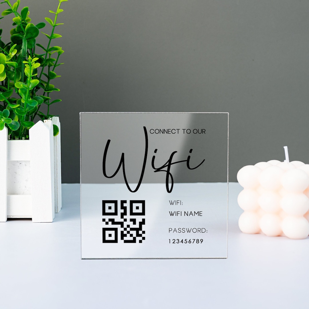 Personalized Wifi Acrylic Block,acrylic Plaque With Password,password ...
