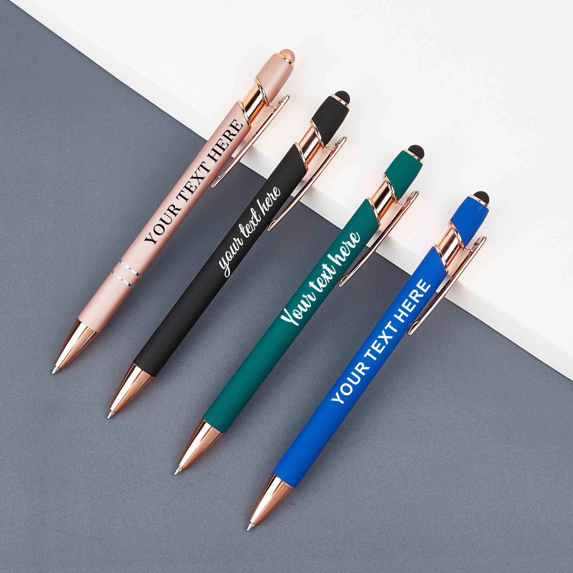 Custom Rose Gold Pens, Personalized Business Pens, Bulk Custom Pens,  Promotional Pens, Customized Ballpoint Pens 