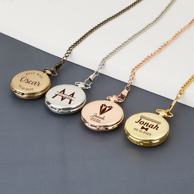 Personalized Pocket Watchengraved Watch Fathers Day Etsy