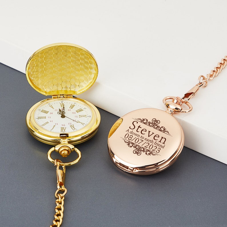 Personalized Pocket Watchengraved Watch Fathers Day Etsy