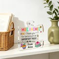 Teacher Appreciation Gift,Personalized Teacher Acrylic Puzzle Piece,Custom Classroom Desk Decor,End Of Year Gift,Thank You Teacher Keepsake