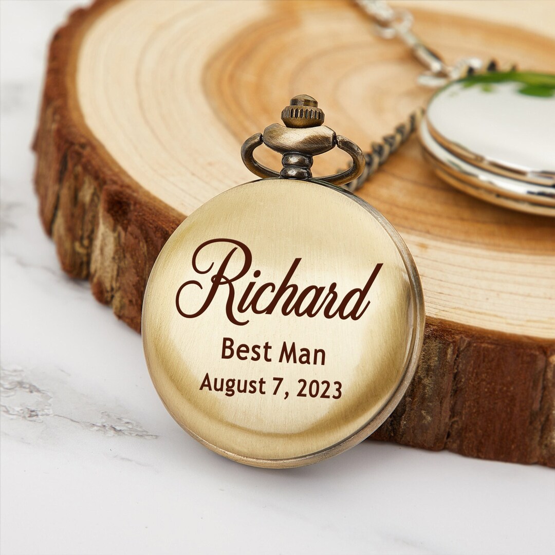 Personalized Pocket Watchengraved Watch Fathers Day Etsy