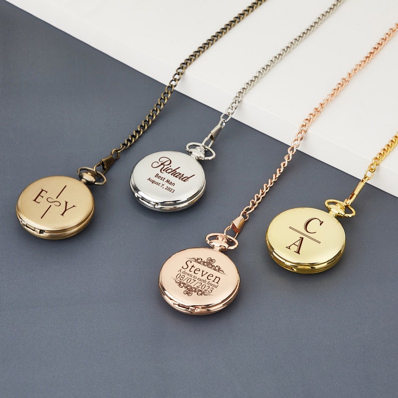 Personalized Pocket Watchengraved Watch Fathers Day Etsy