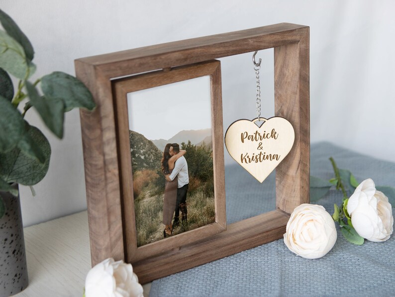 Rotating Photo Frames Rotating Floating Picture Frames Etsy