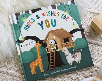 Children's Birthday Gift Hopes & Wishes For You Gift Book A keepsake book | Gift for New Baby | Christening Gifts From Godparents Baptism