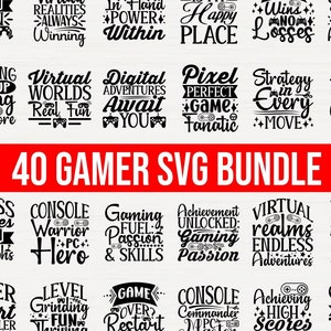 Gamer svg bundle, game controller svg, game lover, games svg, video games svg, cut file
