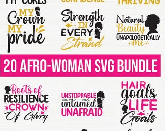 Afro Woman SVG Bundle: Black Girl Magic Designs (Digital Download)