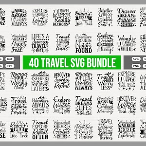 Travel svg bundle, travel svg files, travel svg cricut, travel clipart, vacation svg, svg files image 1