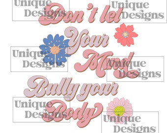 Mind Over Body SVG: Self Love T-Shirt Design (Digital Download)