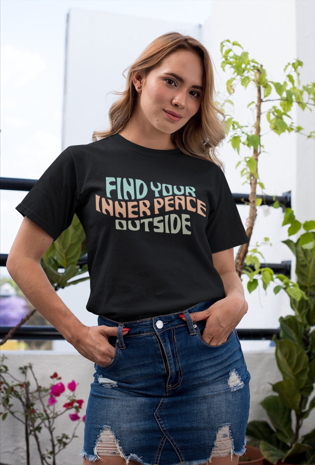 Find Inner Peace Outside Shirt Adventure Junkie Tshirt - Etsy