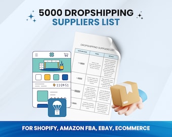 5000 Dropshipping Suppliers List - Verified & Curated for eCommerce Success