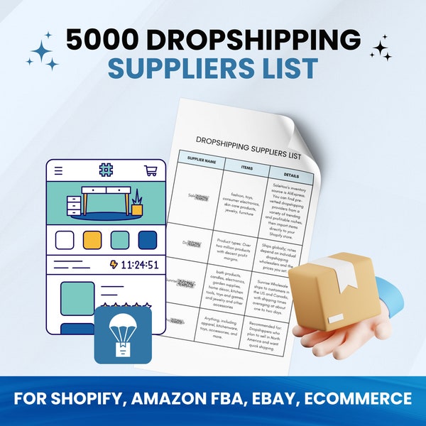 Liste de 5 000 fournisseurs Dropshipping - Vérifiés et organisés pour le succès du commerce électronique