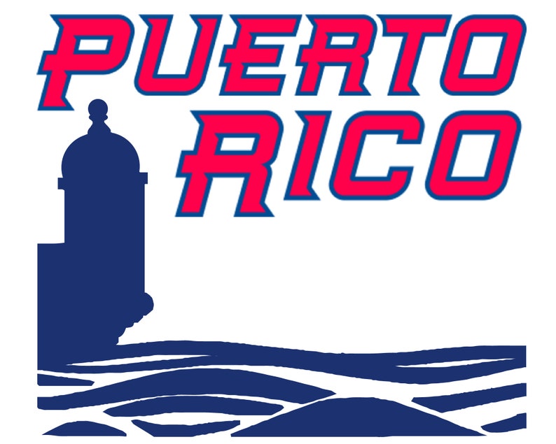 Puerto Rico World Baseball Classic PNG Puerto Rico Baseball Etsy España