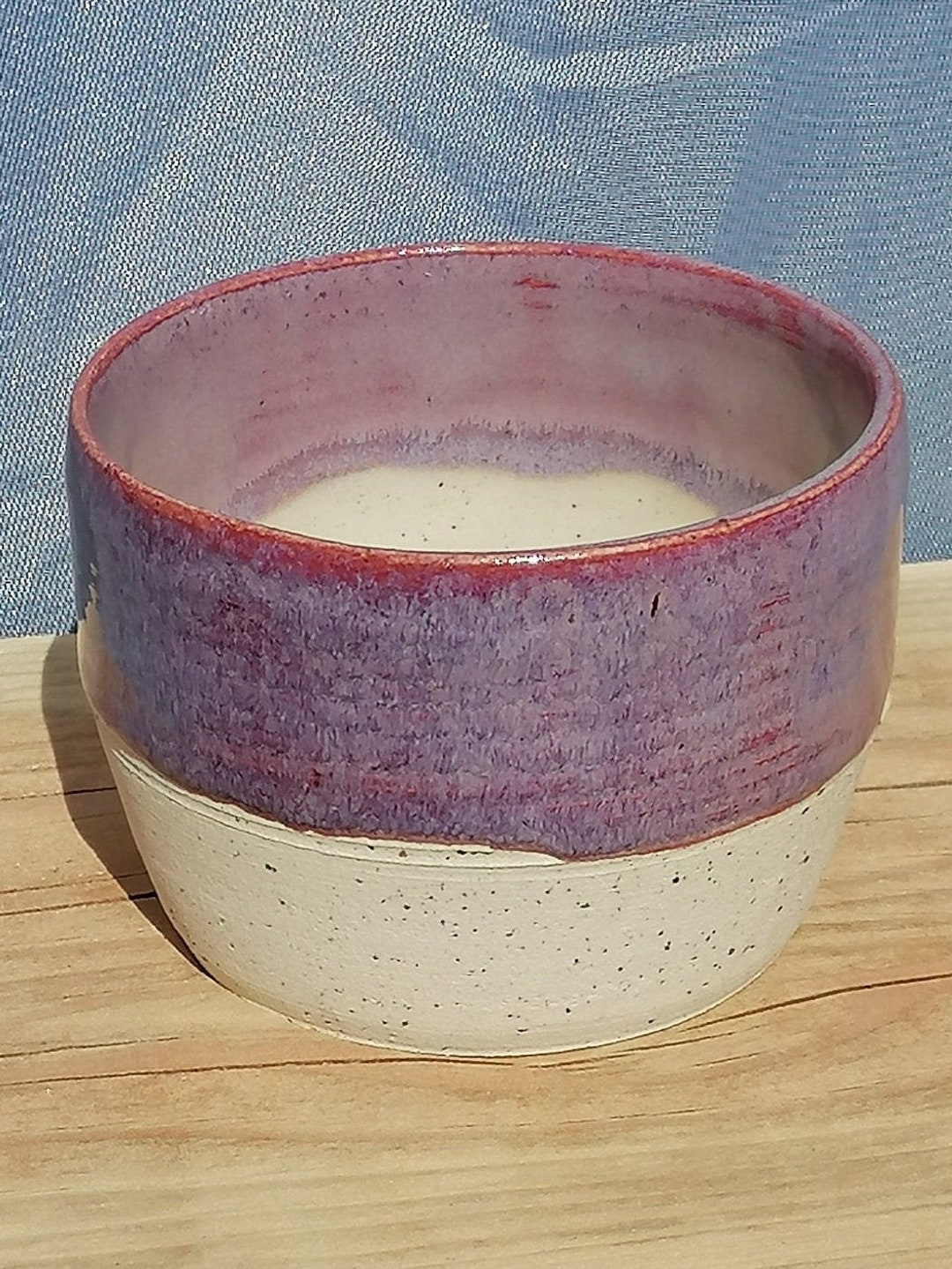 Keramik Becher lila handgemacht getöpfert Geschirr Sommer Etsy.de