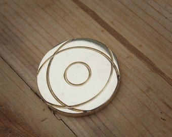 Rustic Brass Pocket Charm for Worry and Calm  Mindful Fidget Coin