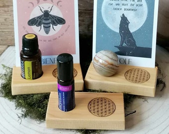 Ätherische Öle  Ständer  / Karten Ständer / Roll on zb für Doterra Tageskarte Tarot  Blume des Lebens