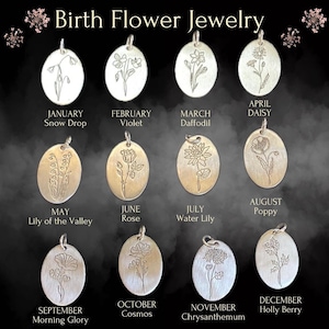 Birth Flower Pendant Necklace: Personalized Floral Jewelry