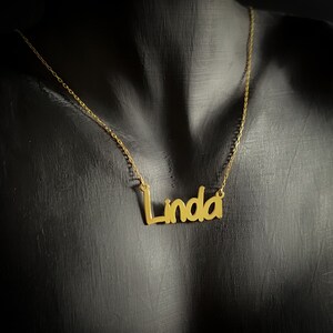 Personalized 14K Gold Name Necklace Nameplate necklace