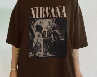 Nirvana Unisex Shirt, Vintage Band T-Shirt, In Utero Nirvana Tour 90er Jahre Shirt, Kurt Cobain, Übergroße Musik Rock Festival Kleidung