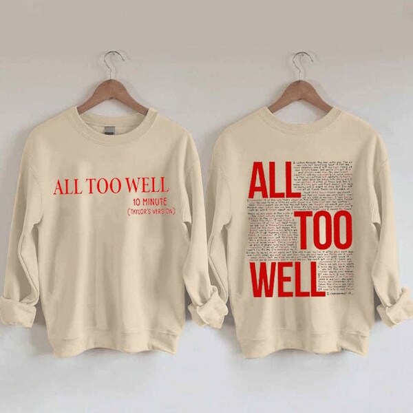 Taylor All Too Well Sweatshirt Crewneck 1989 Taylor Swift Album Taylor Swift All To Well Cd avec chemise Polaroids Nouvelle couverture d’album