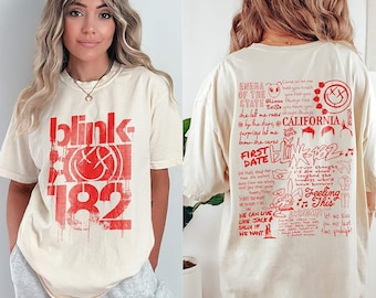 Blink 182 The World Tour 2023-2024  2Sides Shirt, Blink 182 Rock n' Roll T Shirt, Rock n' Roll Shirt, Blink 182 Shirt, Retro Shirt