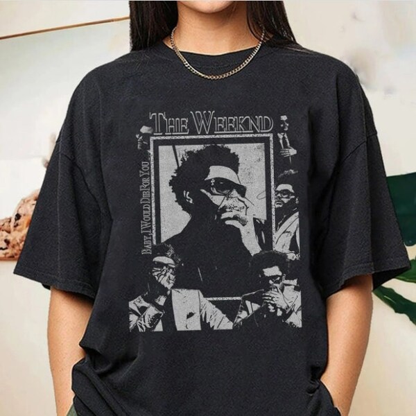 T-shirt The Weeknd XO After Hours, Taille L Homme, Noir, Graphique Lune, édition Limitée 2023