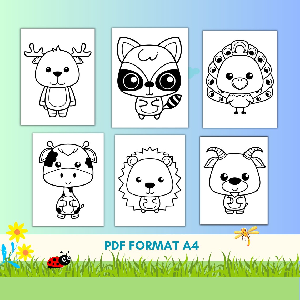 Printable Animal Coloring Pages for Kids Ages 2-6, Girls, Boys PDF ...