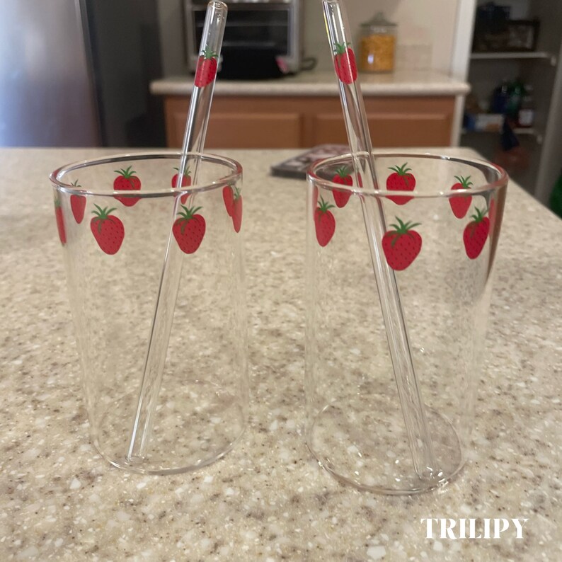 Nana Hatchi Cute Anime Manga Strawberry Glass Cups Glass Cup Etsy