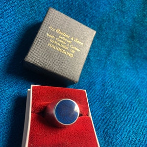 Beautiful AJS David Andersen cobalt blue enamel and 925 silver - adjustable
