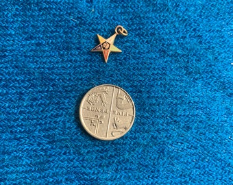 Order of the Eastern Star Masonic pendant 10k gold