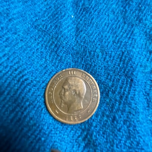 1855 Napoleon III Ten Centimes