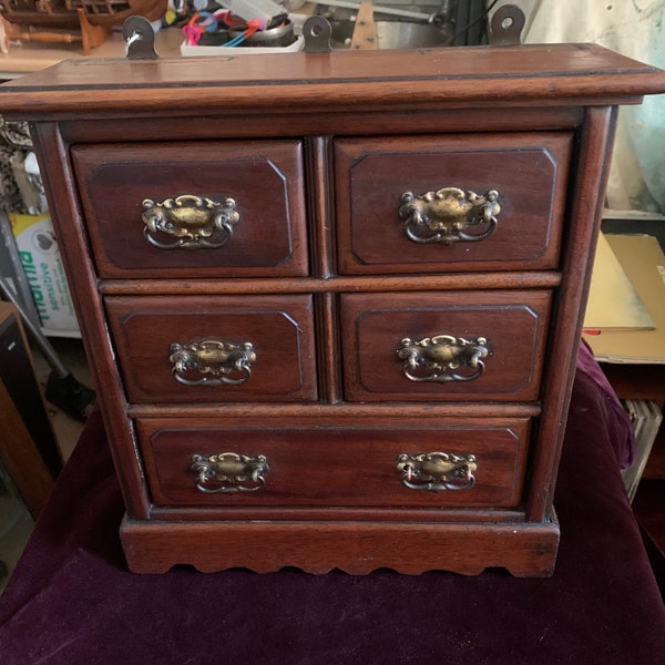 Mahogany apprentice chest