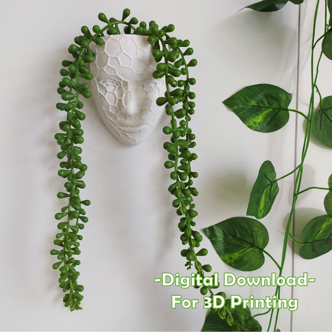 Wall Planter STL FILE, Stl File for 3D Printer, Head Planter With