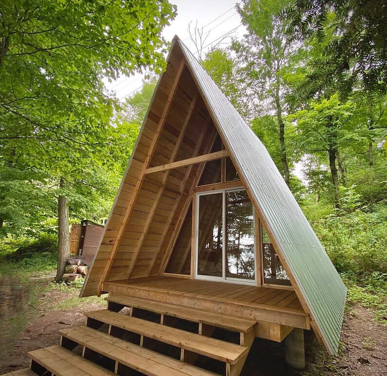 Easy-to-build A-frame Cabin 108 Sq Ft - Highly Detailed Cabin-building ...