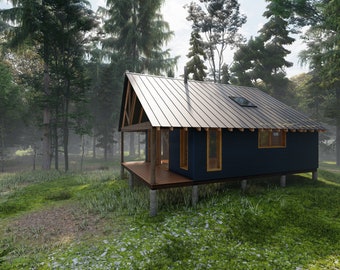 Affordable Tiny House/ADU/Cabin - 715 sq ft - instant download plans