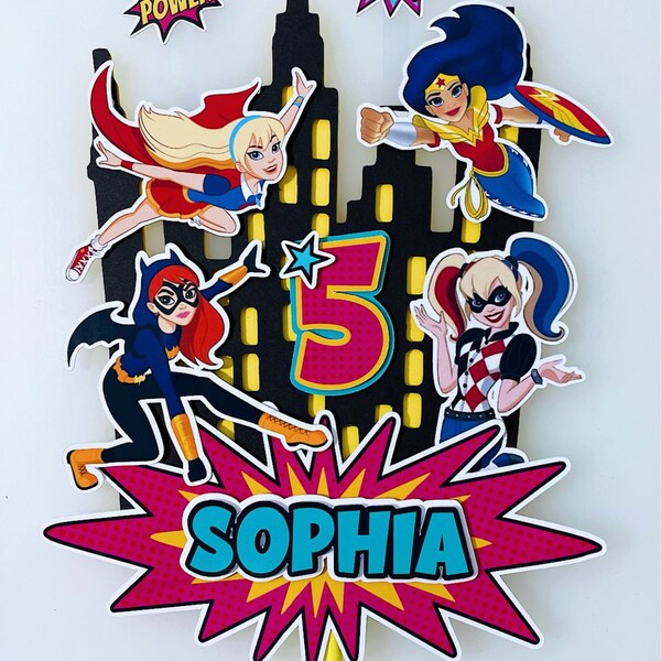Superhero Girl Cake Topper - Etsy