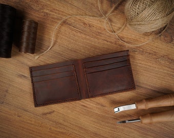 Slim leather wallet, Wallet, Mens wallet, Leather wallet, personalized Leather wallet, groomsmen gifts, Minimalist leather wallet